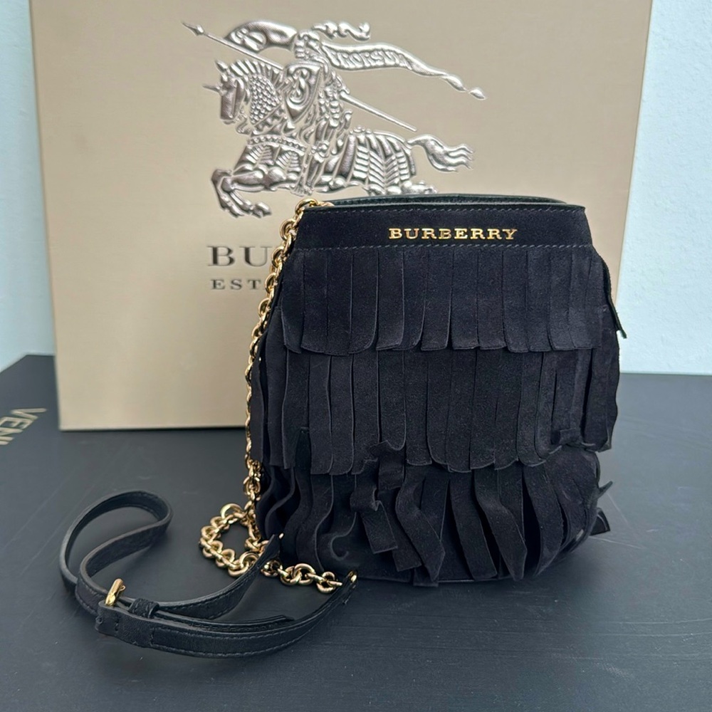 Burberry Suede crossbody bag small